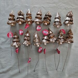 NEW Set‎ of 14 Ashland Golden Sparkly Christmas Tree Decor Picks